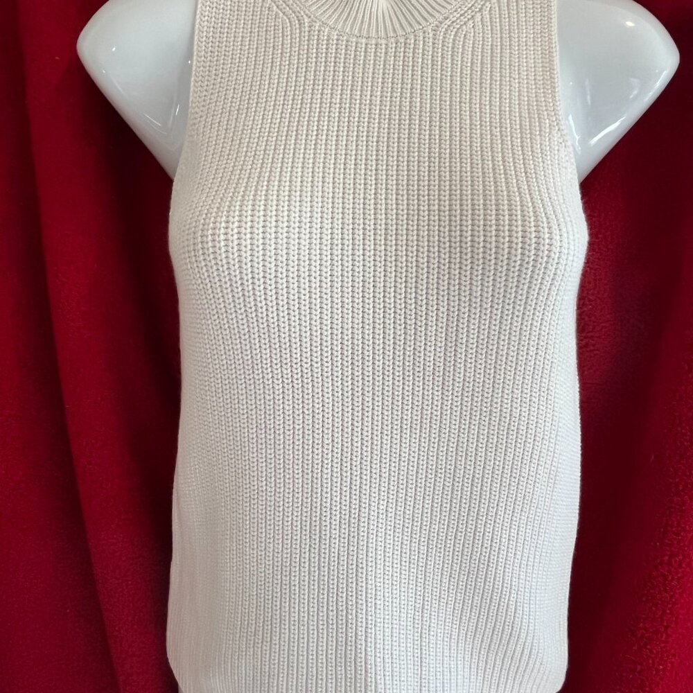 White Ann Taylor Tank Liner Shell Sweater NWT Size Small Nice Quality $65 retail